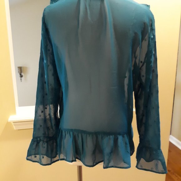NY& Co Turquoise Top M NWOT - Picture 3 of 5